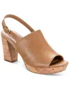Style & Co Jenisee Womens Faux Leather Slingback Wedge Heels In Multi