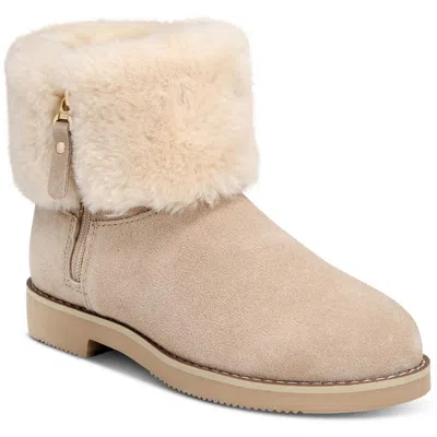 Style & Co Kalliees Womens Faux Fur Lined Faux Fur Shearling Boots In Beige