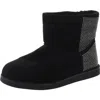 Style & Co Kitten Womens Rhinestone Faux Fur Ankle Boots In Black