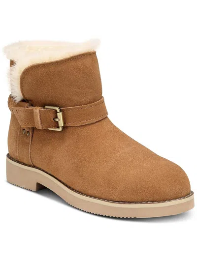 Style & Co Korri Womens Faux Suede Buckle Winter & Snow Boots In Pink