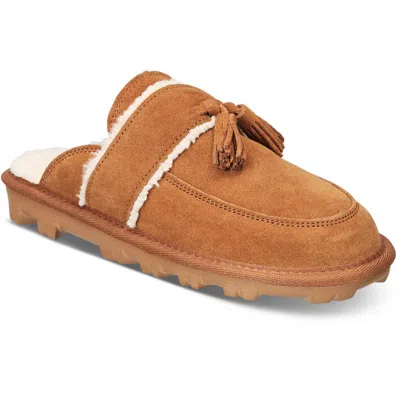 Style & Co Laneyy Womens Faux Fur Lined Leather Slide Slippers