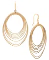 Style & Co Layered Oval Drop Earrings, Created For Macy's In Gold