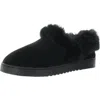 Style & Co Lola Womens Faux Fur Lined Man Made Scuff Slippers In Black