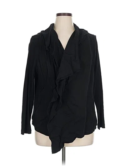 Pre-owned Style & Co Long Sleeve Blouse In Black