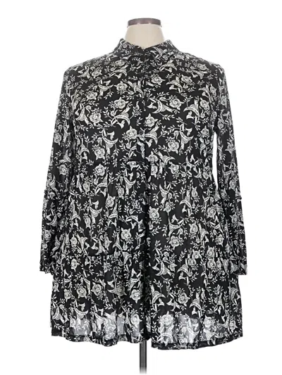 Style & Co Long Sleeve Blouse In Black
