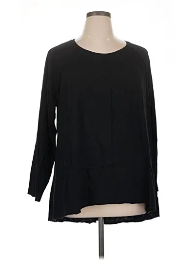 Pre-owned Style & Co Long Sleeve Blouse In Black