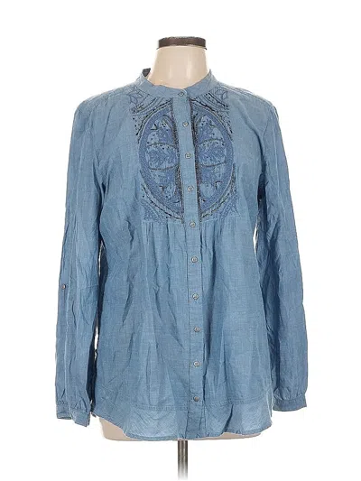 Pre-owned Style & Co Long Sleeve Blouse In Blue