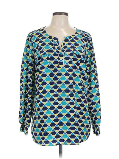 Pre-owned Style & Co Long Sleeve Blouse In Blue