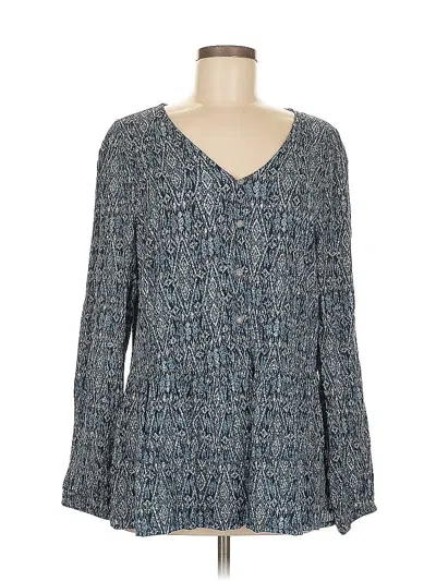 Pre-owned Style & Co Long Sleeve Blouse In Blue