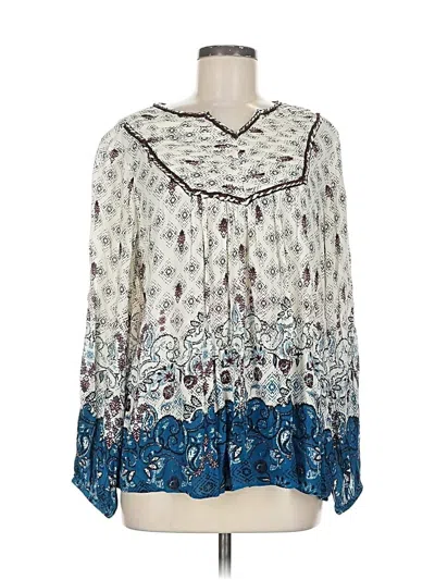 Pre-owned Style & Co Long Sleeve Blouse In Blue