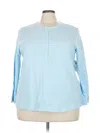 Style & Co Long Sleeve Blouse In Blue