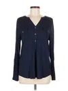 Style & Co Long Sleeve Blouse In Blue