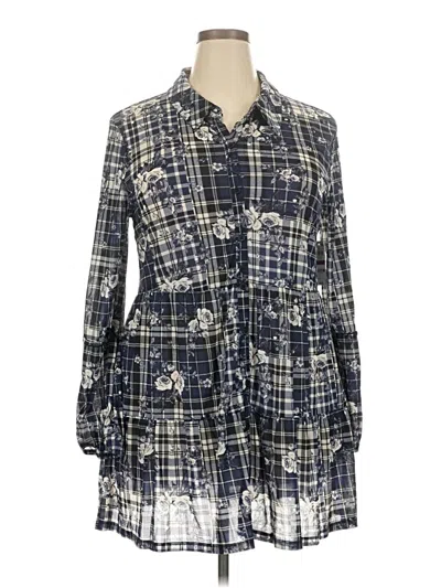 Pre-owned Style & Co Long Sleeve Blouse In Blue
