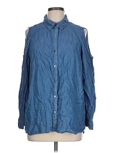 Pre-owned Style & Co Long Sleeve Blouse In Blue