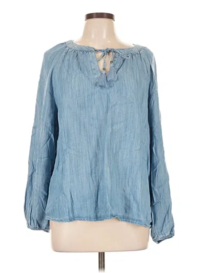 Pre-owned Style & Co Long Sleeve Blouse In Blue