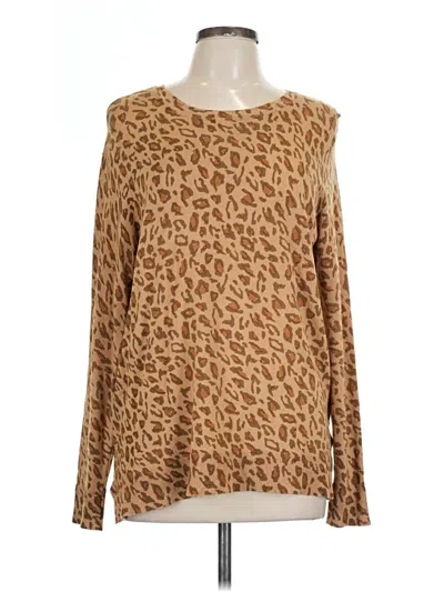 Pre-owned Style & Co Long Sleeve Blouse In Brown