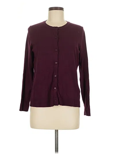 Pre-owned Style & Co Long Sleeve Blouse In Burgundy
