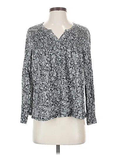 Pre-owned Style & Co Long Sleeve Blouse In Gray
