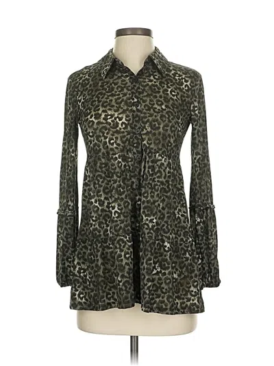 Pre-owned Style & Co Long Sleeve Blouse In Green