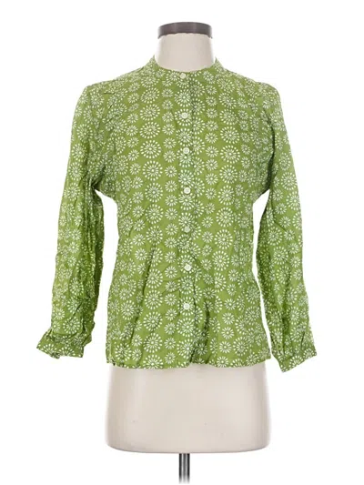 Pre-owned Style & Co Long Sleeve Blouse In Green