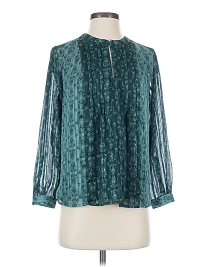 Style & Co Long Sleeve Blouse In Green