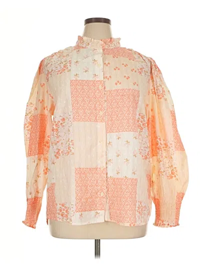 Style & Co Long Sleeve Blouse In Orange