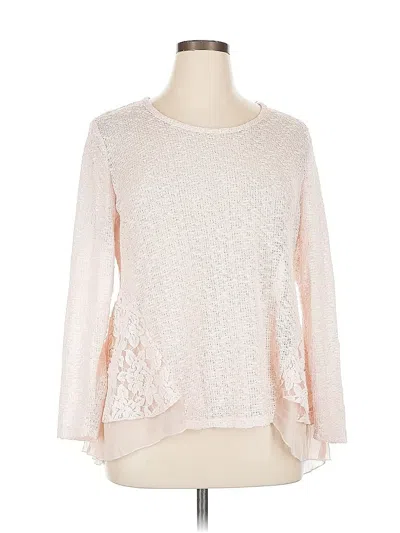 Pre-owned Style & Co Long Sleeve Blouse In Pink