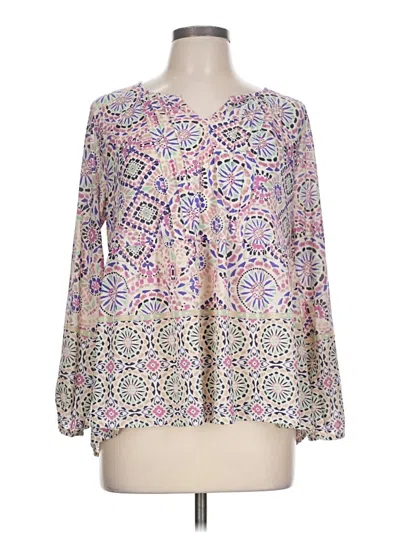 Pre-owned Style & Co Long Sleeve Blouse In Pink