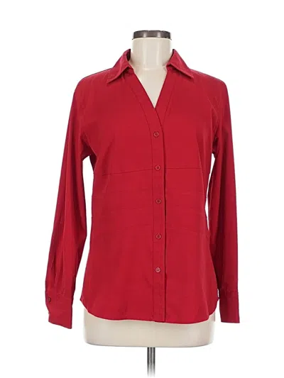 Pre-owned Style & Co Long Sleeve Blouse In Red