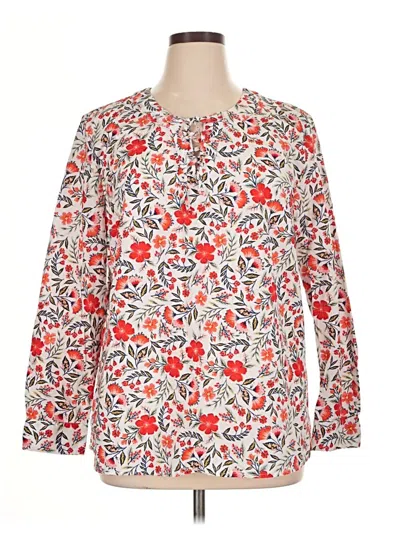 Style & Co Long Sleeve Blouse In Multi