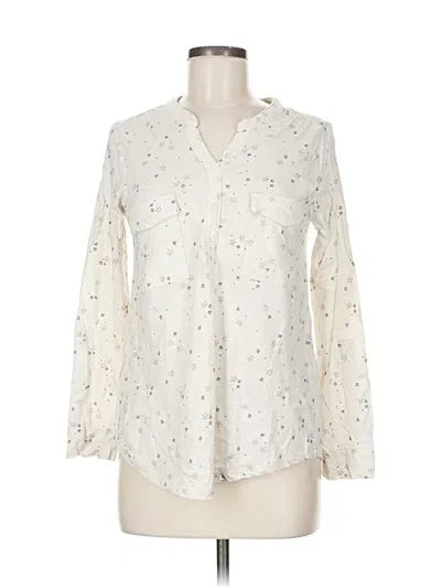 Pre-owned Style & Co Long Sleeve Blouse In White