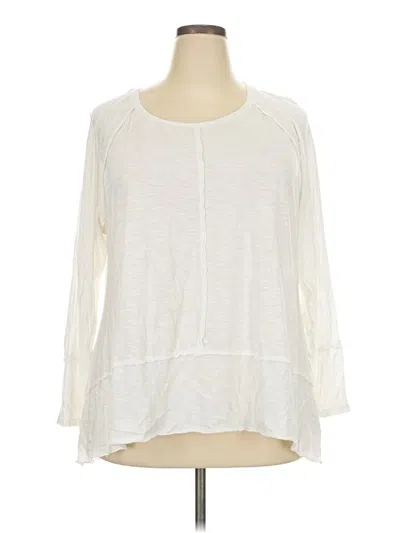 Pre-owned Style & Co Long Sleeve Blouse In White