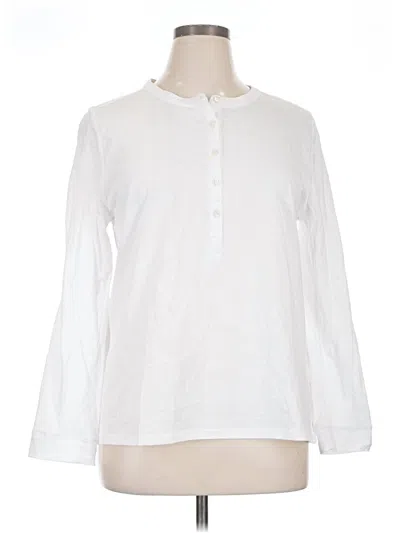 Pre-owned Style & Co Long Sleeve Blouse In White