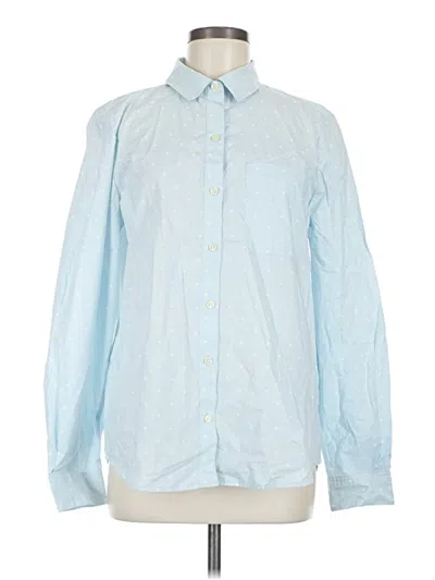 Style & Co Long Sleeve Button Down Shirt In Blue