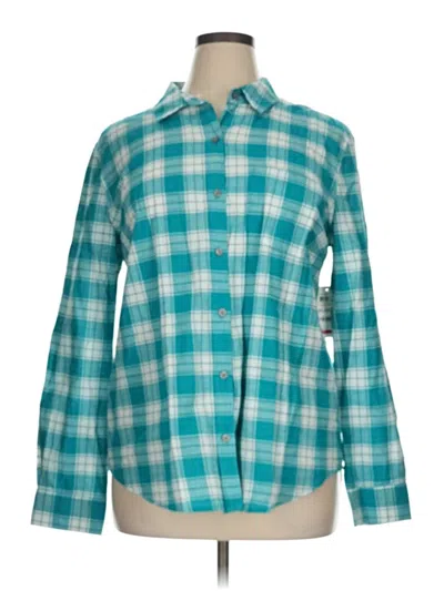 Pre-owned Style & Co Long Sleeve Button Down Shirt In Blue