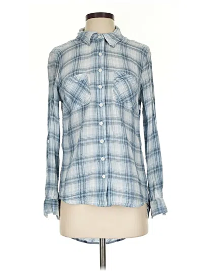 Pre-owned Style & Co Long Sleeve Button Down Shirt In Blue