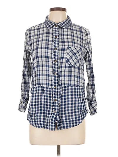 Pre-owned Style & Co Long Sleeve Button Down Shirt In Blue