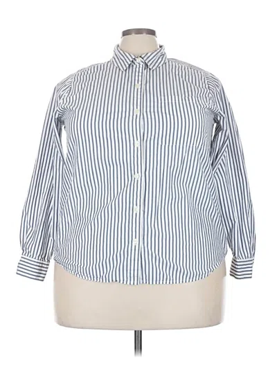 Pre-owned Style & Co Long Sleeve Button Down Shirt In Blue