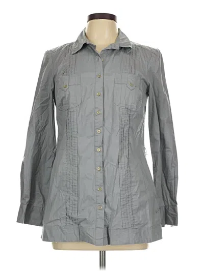 Pre-owned Style & Co Long Sleeve Button Down Shirt In Gray