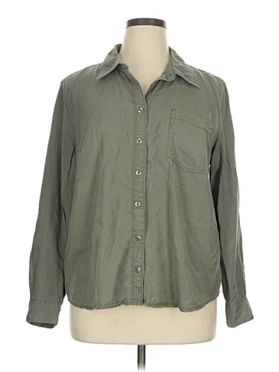 Pre-owned Style & Co Long Sleeve Button Down Shirt In Green