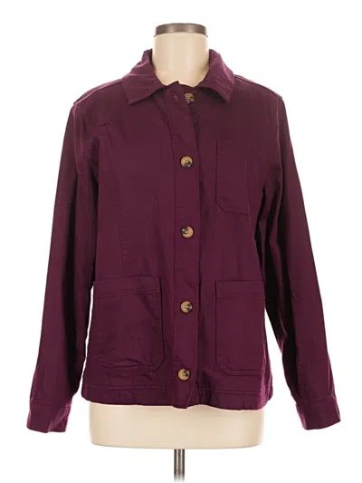 Pre-owned Style & Co Long Sleeve Button Down Shirt In Purple