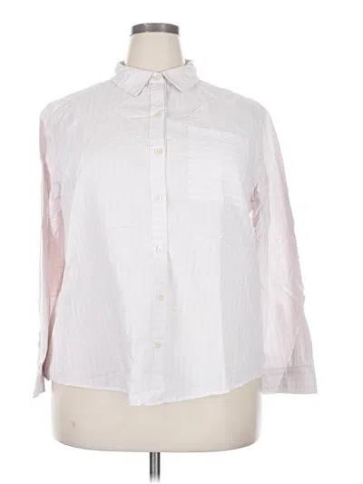 Pre-owned Style & Co Long Sleeve Button Down Shirt In White