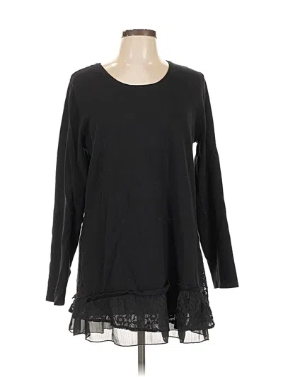 Pre-owned Style & Co Long Sleeve T-shirt In Black