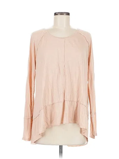 Pre-owned Style & Co Long Sleeve Top Pink Keyhole Neckline Tops