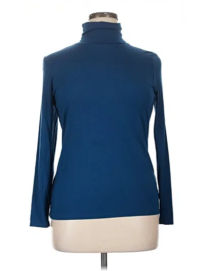 Pre-owned Style & Co Long Sleeve Turtleneck In Blue