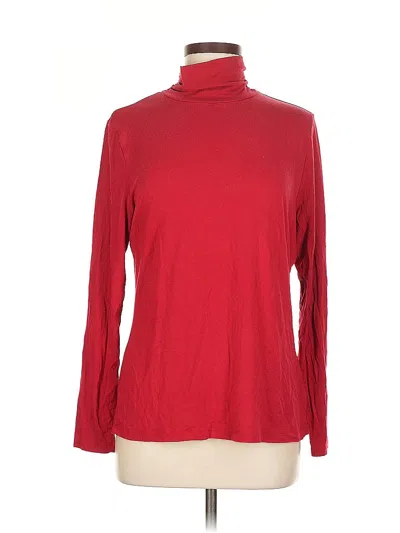 Pre-owned Style & Co Long Sleeve Turtleneck In Red