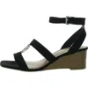 Style & Co Lourizza Womens Faux Suede Wedge Ankle Strap In Multi