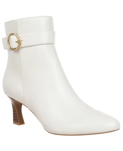 Style & Co Macy's Women's Belt Almond Toe Booties In White
