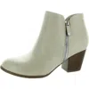 Style & Co Masrinaa Zip Bootie Womens Faux Leather Embroidered Ankle Boots In Multi
