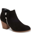 Style & Co Masrinaaf Womens Zipper Block Heel Booties In Black